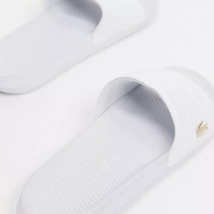 Lacoste white slides
